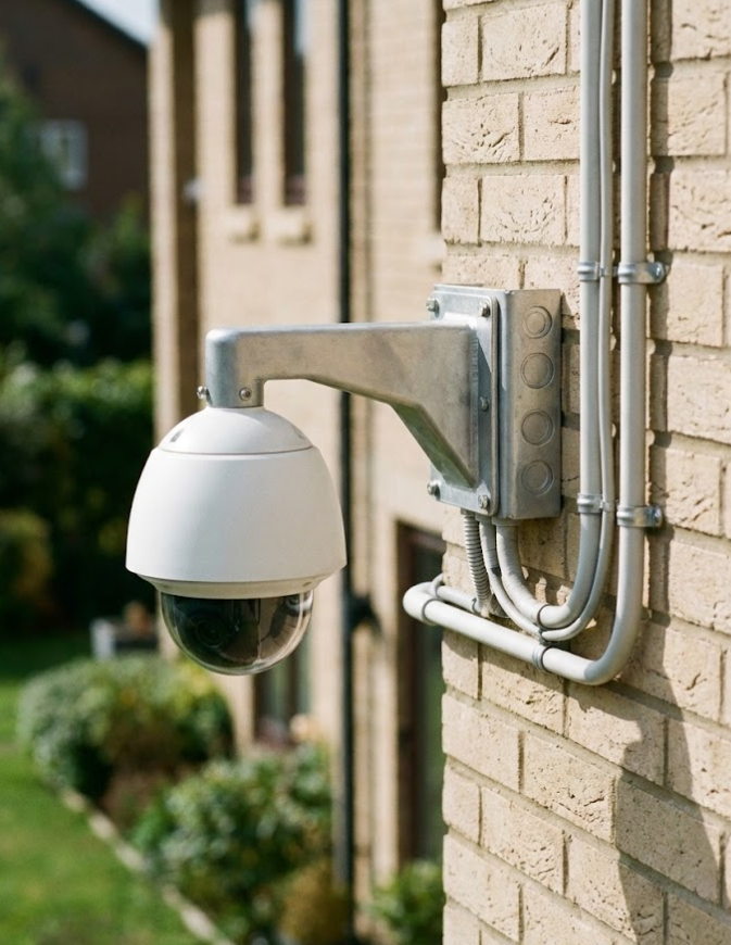 Instalación profesional de cámara de seguridad en vivienda